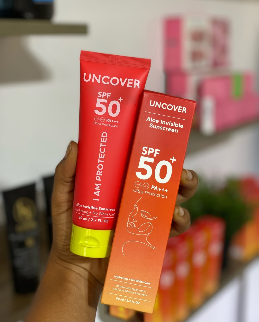 UNCOVER Aloe Invisible Sunscreen SPF 50+ PA++++ 80ml